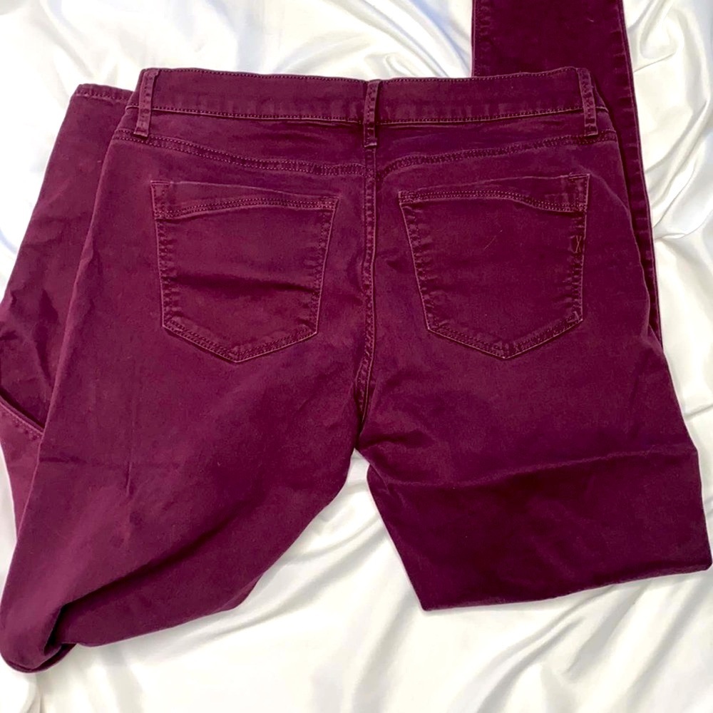 Express Jeans with pockets Red Maroon Size 8 Regular - Picture 5 of 5